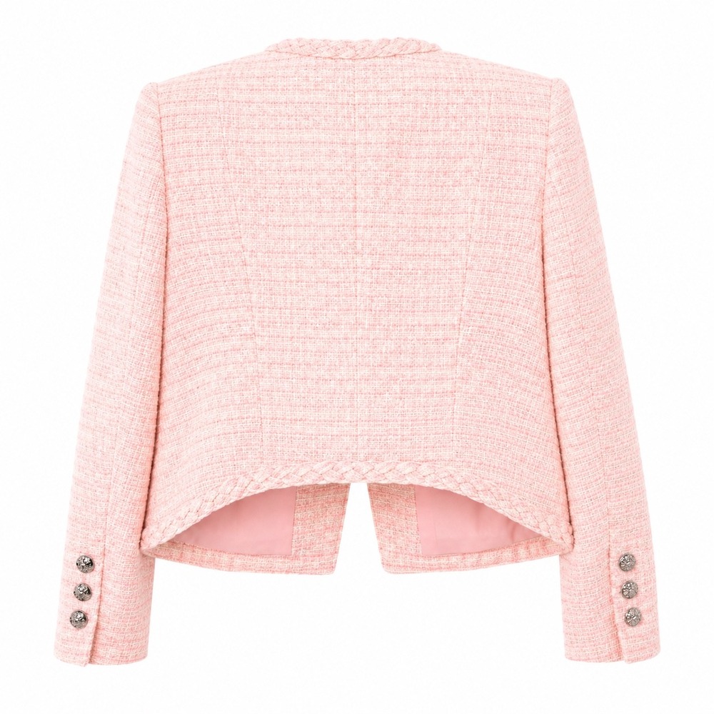Veronica Beard Bryne Tweed Jacket in Light Pink New Without Tags Size 4 Blazer - Picture 12 of 12